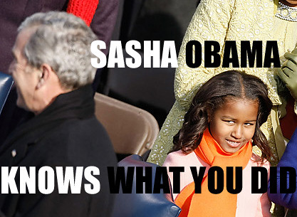 sasha obama knows what bush did