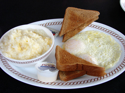Eggs Grits and toast from WH