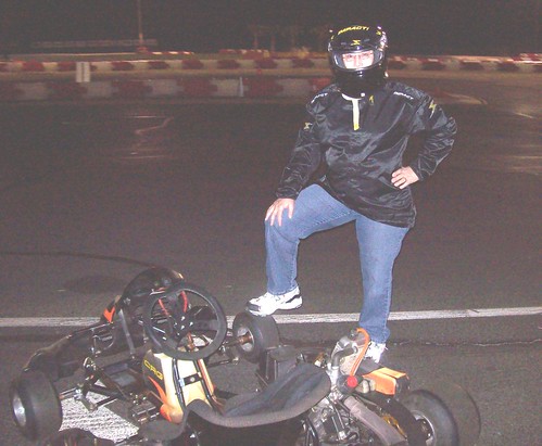 Go kart and cool gear with author