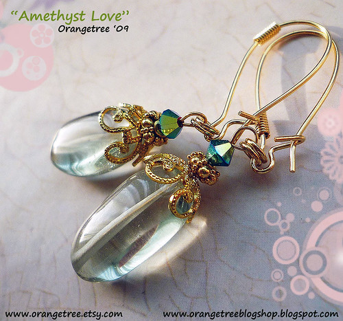 amethyst love - earrings