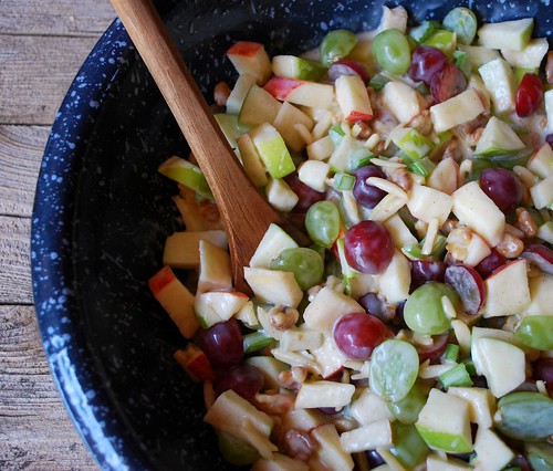 Crunchy Apple & Grape Salad in bowl