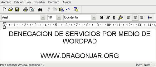3821737597 60d8196ee7 o Denegacion de Servicio desde el WordPad