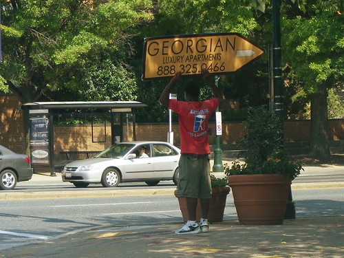 Georgian Sign Flipper Guy