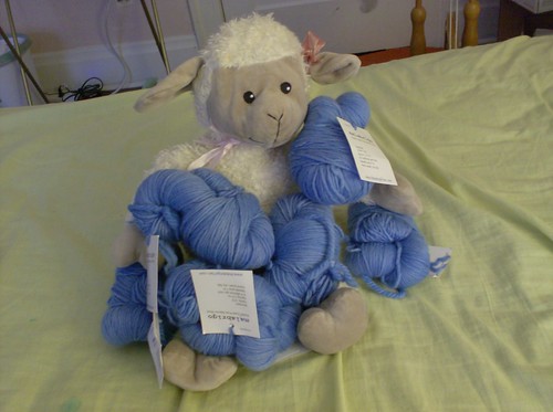 Sheepy and Malabrigo jewel blue yarn soft knitting
