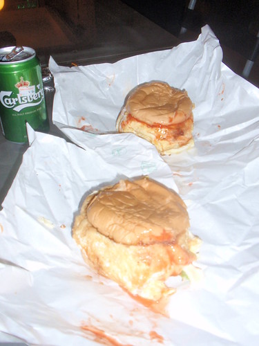 The delicious Ramly burgers we had...one beef, one chicken