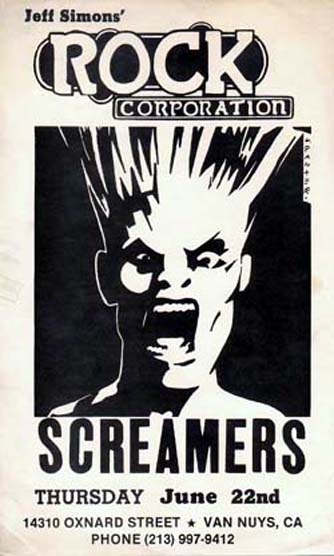 Okay, they were elevated to an art form a long time ago. Gary Panter, who designed the Screamers logo, is a high fallutin deal in the indie comics world, and designed the set for Pee Wees Playhouse