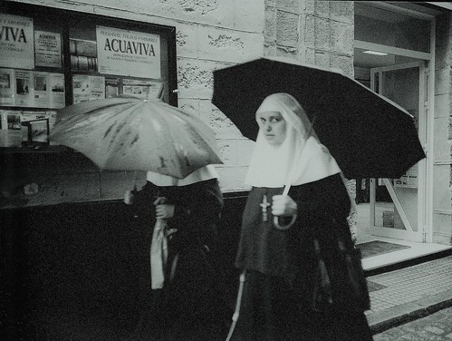 Busted by a Wet Nun with an Umbrella 