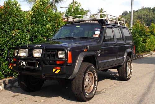 Jeep Cherokee Sport 2000. Jeep was used on normal road