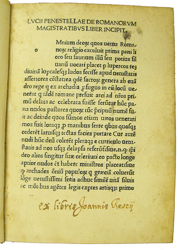 Page of text from Floccus, Andreas: De Romanorum magistratibus