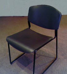 Extra Wide Black Stack Chair