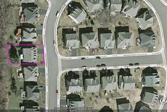 #2 house & property line (image by Google Earth, marking by me)