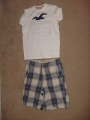 Blue and White Hollister Outfit