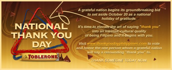 National Thank You Day with Toblerone and Nomnom