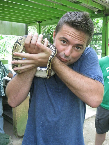 Fred meets a snake...at the bird sanctuary of all places