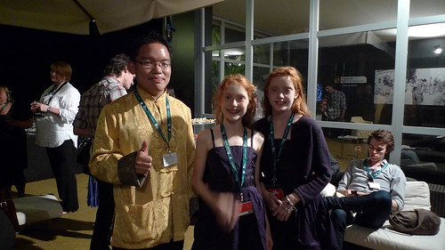 With the two child stars of the Norwegian short film STILL BIRDS