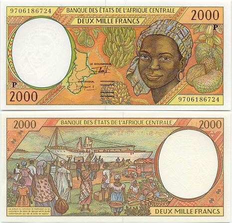 2000 francs Chad Pick 603P