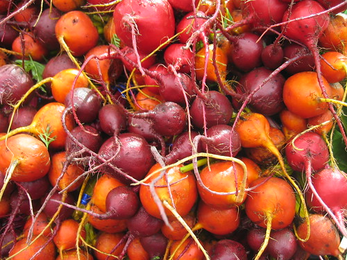 Colorful beets at the farmer's market