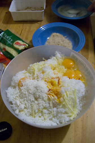 unmixed arancini rice