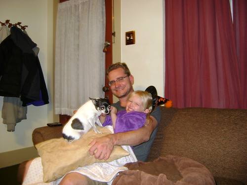 Sophia, Daddy, and Coco