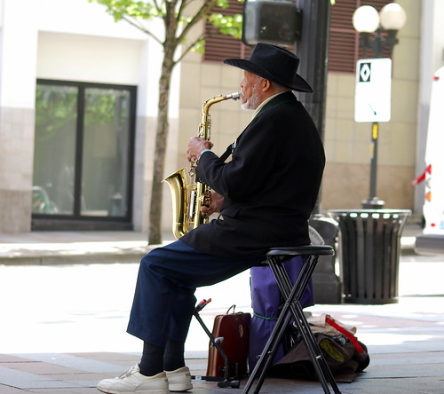 Street Corner Saxophonist