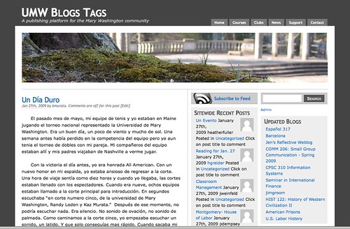 UMW Blogs Tags blog