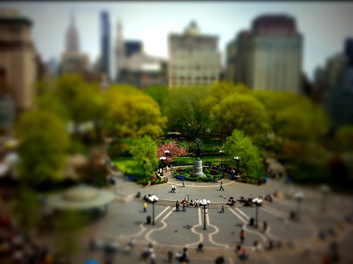 Tiny people in Union Square