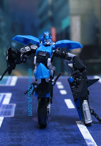 Transformers 2 moto azul robot