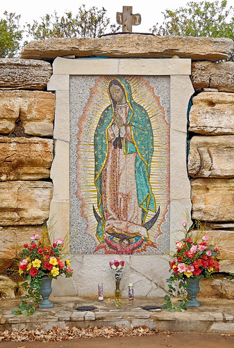 Our Lady of Guadalupe Roman Catholic Church, in Ferguson, Missouri, USA - mosaic of Our Lady of Guadalupe