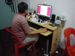 Dad using computer~