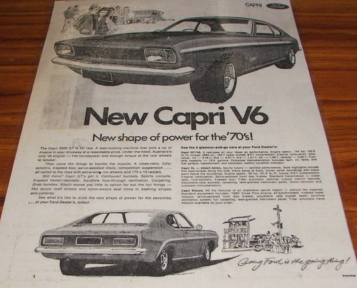 1970 Ford Capri GT V6 Ad by aussiefordadverts