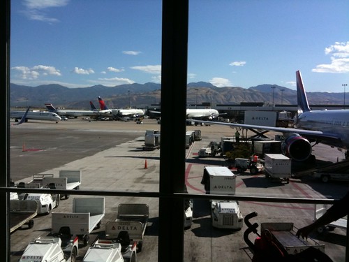 View of Salt Lake City at the airport