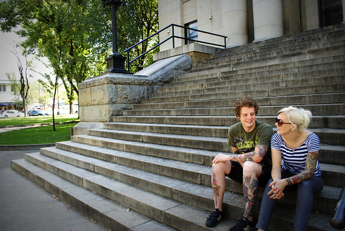 Ben and Kati on the Courthouse steps