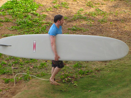 carrying the board