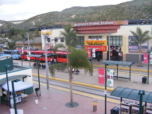 In the U.S., the San Ysidro Trolley Station.