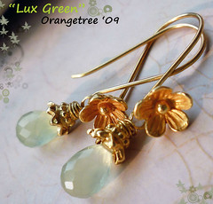lux green earrings