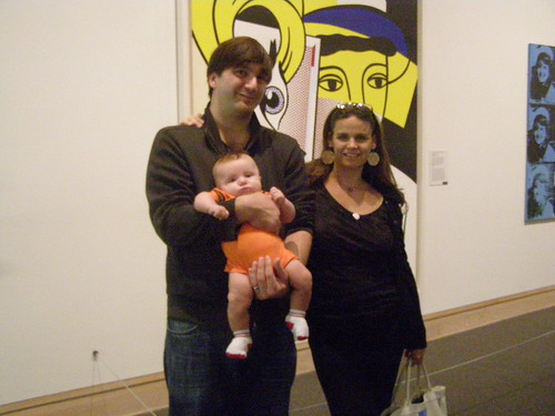 Just a couple of swells, hanging out in front of a Lichtenstein