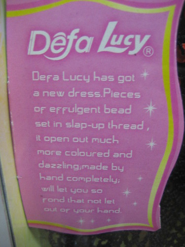 Defa Lucy has got a new dress.