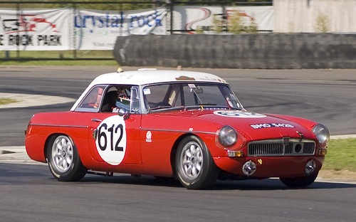 MGB coming out of West Bend at Lime Rock