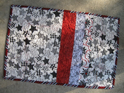 back of spider web doll quilt