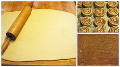 The process of cinnamon roll making