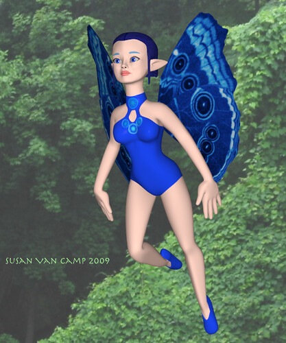 Blue Fairy Flies 1