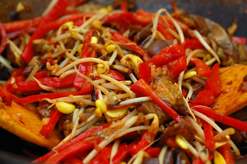 Chinese Eggplant Szechuan with Bean Sprouts