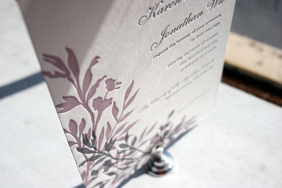 Smock Design Contest Honoree - Engadine Letterpress Wedding Invitation