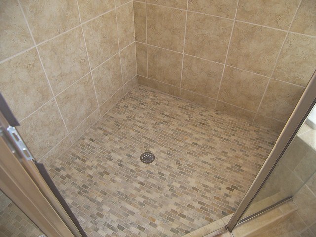 Tile shower floor