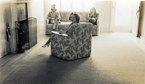 1940's Living Room With Women Sitting by captainpandapants