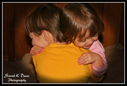 Caden & Kinsey hugging