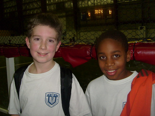 Nick and Will after their indoor match