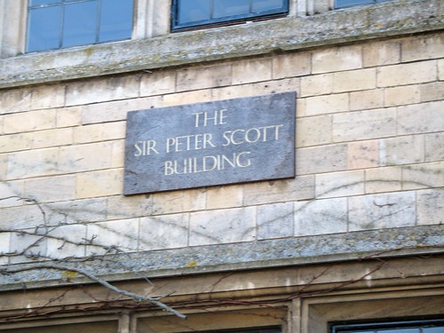 A rather fuzzy picture of the sign on the maths building