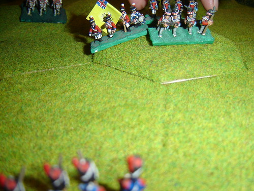 English advance to edge of ridge in centre