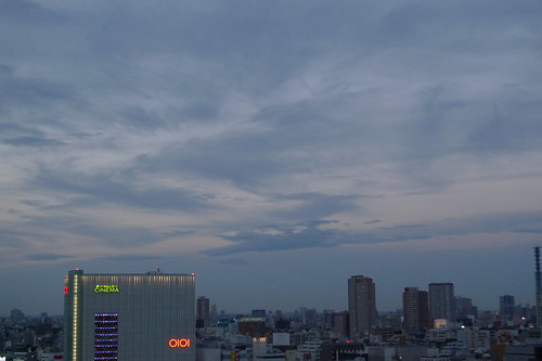 shinjuku and the darkening sky